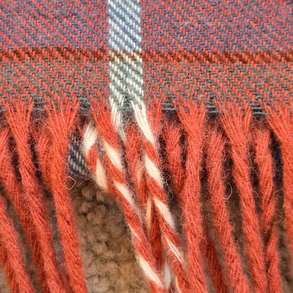 New Abraham Moon 100% Merino Buchanan Plaid Scarf for J. Crew - Picture 5 of 6